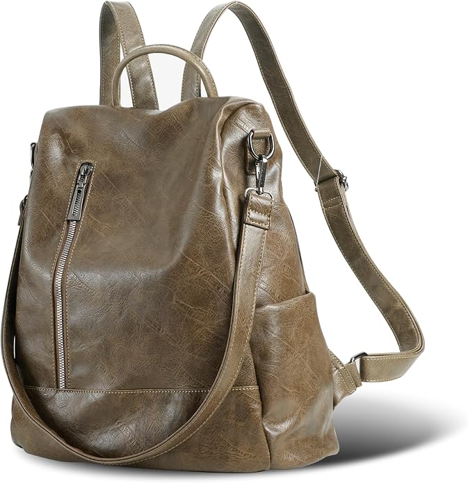 Women Backpack Purse PU Leather Anti-theft Casual Shoulder Bag Fashion Ladies - Image 3