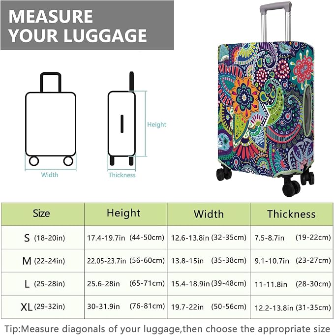 Travel Luggage Cover Suitcase Protector Fits 18-32 Inch Wheel Covers - Image 6