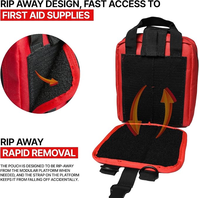 MOLLE Rip Away EMT First Aid IFAK Pouch Medical Empty Bag - Image 2