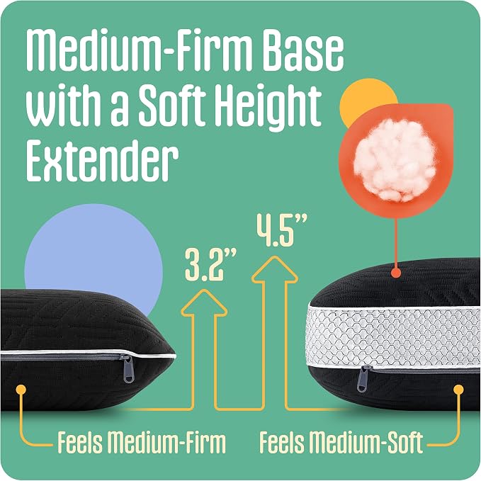 Kids Camping Pillow: Dual-Cover Memory Foam Small Pillow; Medium-Firm Camp - Image 6