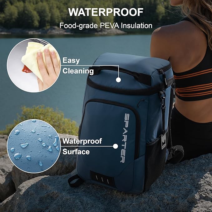 SPARTER Backpack Cooler Insulated Leak Proof 33/49 Cans, 2 Insulated - Image 5