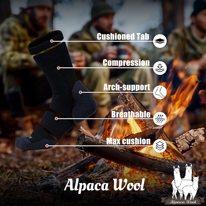 Alpaca Wool Hunting Socks 2 pairs - Image 3