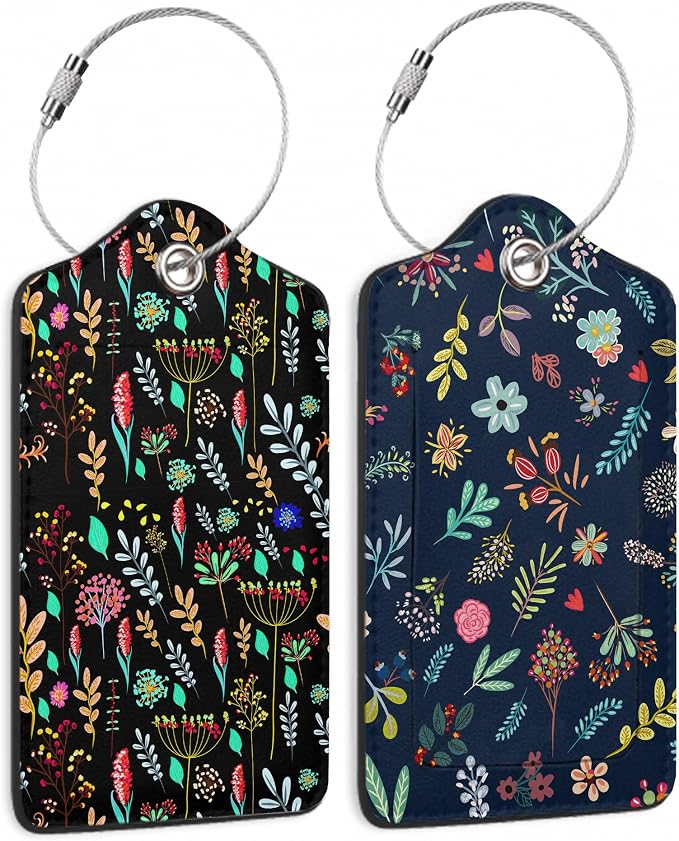 Abstract Small Flowers Luggage Tags by DEMACYA