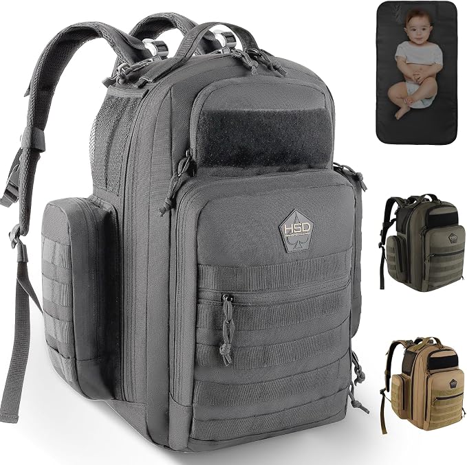 HighSpeedDaddy - Baby Diaper Backpack, Military-Grade, Waterproof, Compact Baby by HighSpeedDaddy