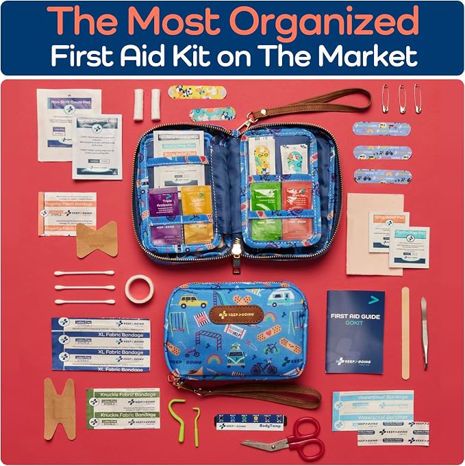 KeepGoing Travel First Aid Kit for Kids – 130 Pc. for Car, Diaper Bag & Backpack - Image 3