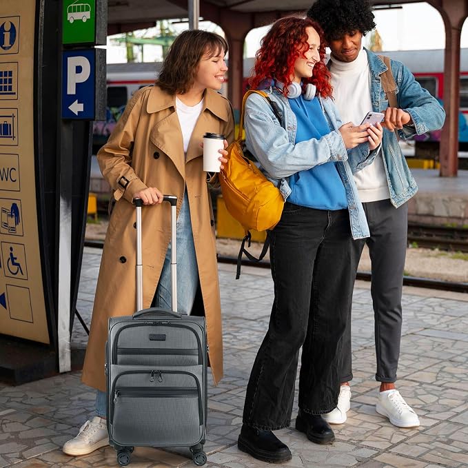 KROSER Softside Expandable Carry On Luggage - Image 7