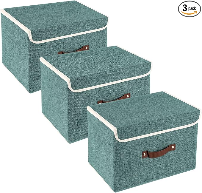 TYEERS Collapsible Storage Boxes, Washable Fabric Storage Bins by StorageOrganization