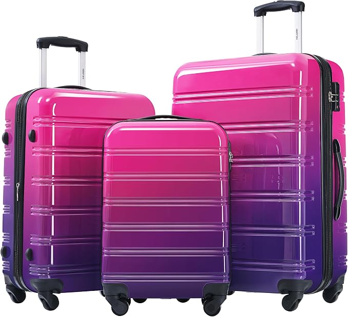 Merax Luggage Sets 3 Piece, Hardside Expandable Suitcase Set by Merax