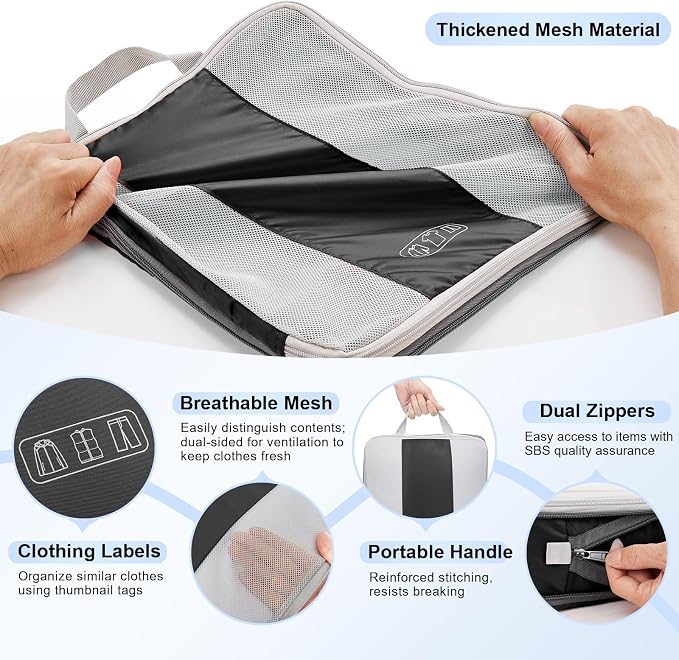 10 Set Compression Packing Cubes - Image 6