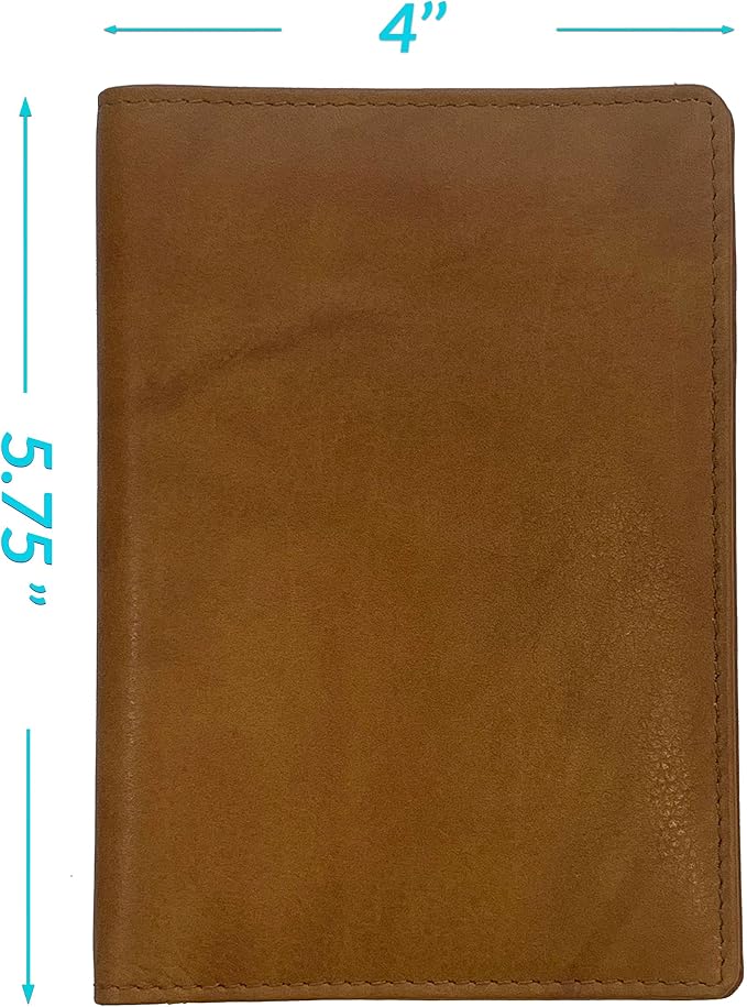 Personalized Monogrammed Antique Saddle Leather RFID Passport Wallet - Image 4