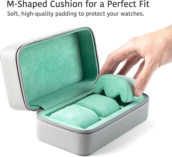 Watch Travel Case for Men | Leather Watch Case - Image 3