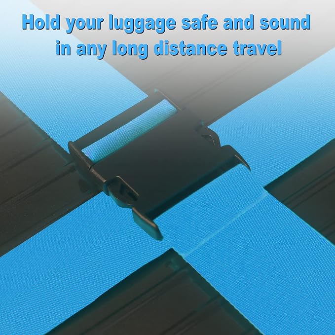 Luggage Straps for Suitcases TSA Approved Travel Belt 8 Pack by Chelmon - Image 4