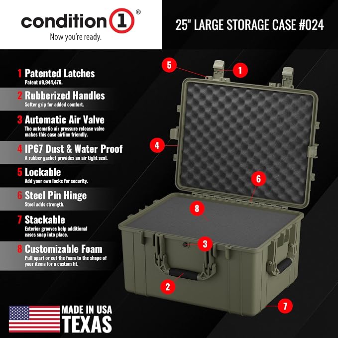Condition 1 25" Large Heavy-Duty Protective Waterproof Hard Case Model 024 - Image 3