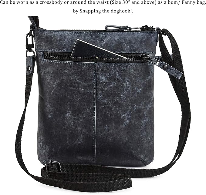 Crossbody Sling Bag for Women Small Real Leather Purse Vintage Travel Crossover - Image 5