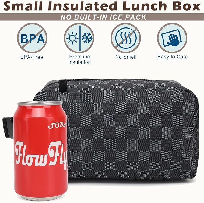 FlowFly Small Insulated Lunch box Portable Soft Bag Mini Cooler Thermal Meal - Image 2