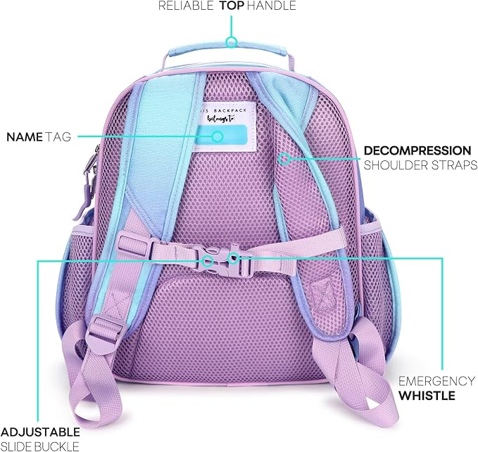 mibasies Toddler Backpack for Girls 2-4: Cute Kids Backpacks for Girls - Image 2