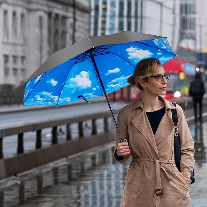 LLanxiry Compact Travel Umbrella, Mini Windproof Umbrellas - Image 7