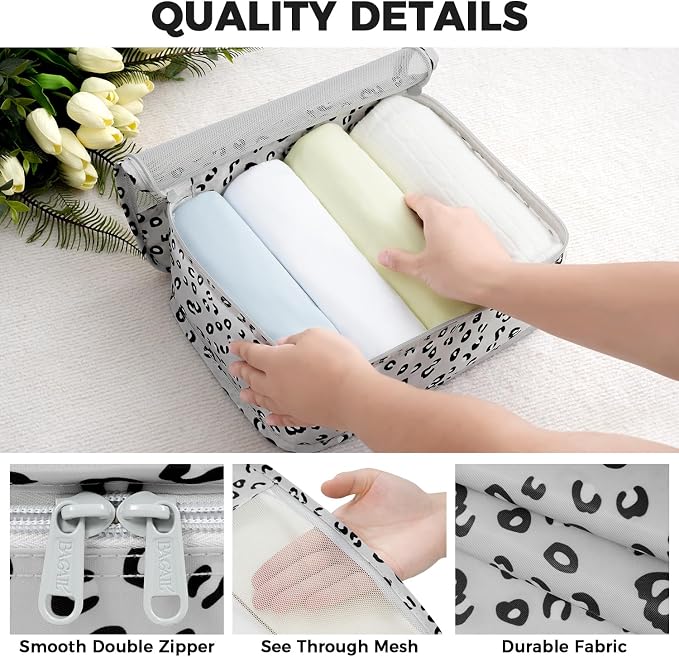 BAGAIL 9 Set Packing Cubes Luggage Packing Organizers - Image 5