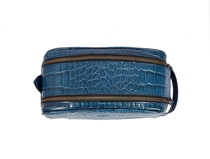 10" Premium Leather Toiletry Travel Pouch - Image 6