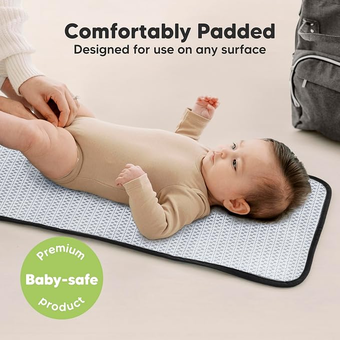 KeaBabies Portable Diaper Changing Pad, Easy Wipe Clean - Image 5