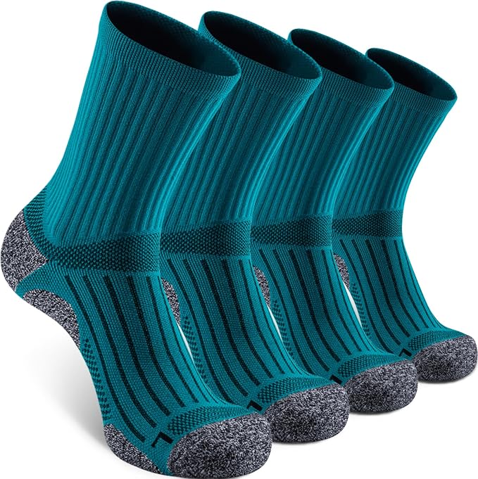 Elite Cushioned Compression Mid-crew Socks 4-Pack by Sitoisbe