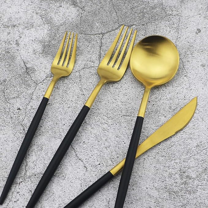 Gugrida 20-Piece 18/10 Stainless Steel Flatware Silverware, Luxury Dinnerware - Image 4