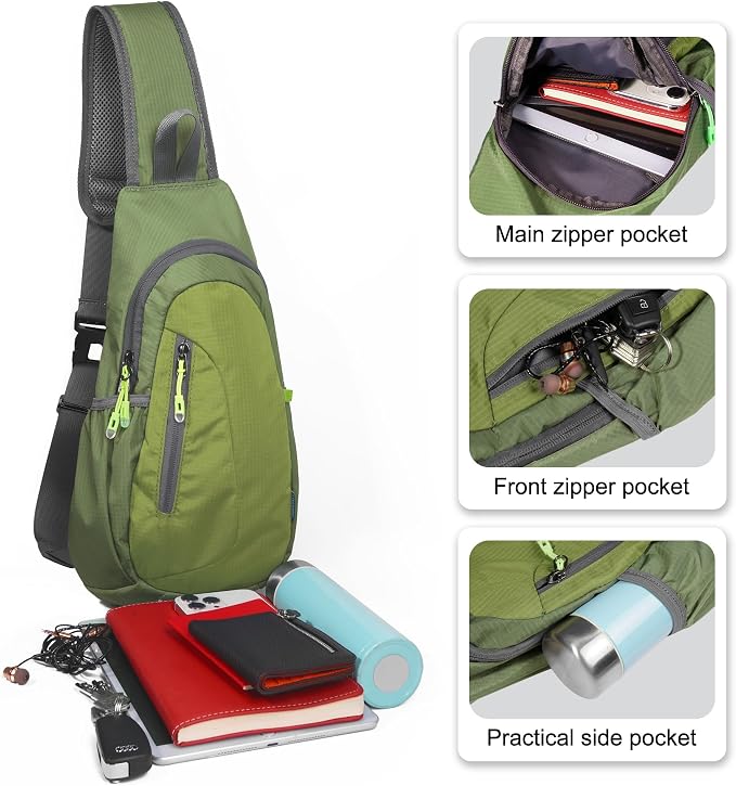 TITECOUGO Small Sling Bag, Lightweight Crossbody Backpack - Image 2