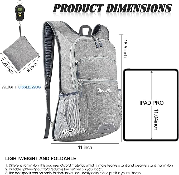 Seektop 20L Hiking Backpack Ultra Lightweight Waterproof Travel Backpack - Image 2