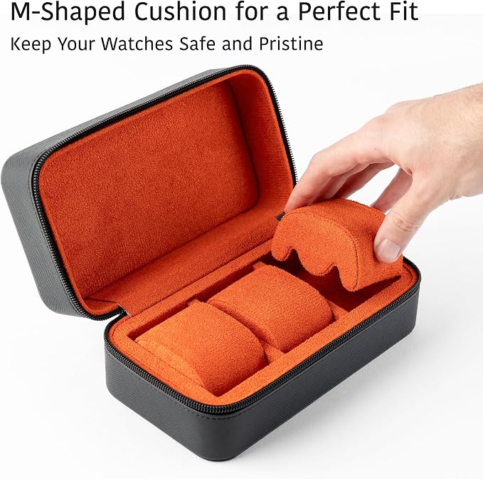 Watch Travel Case for Men | Leather Watch Case - Image 3