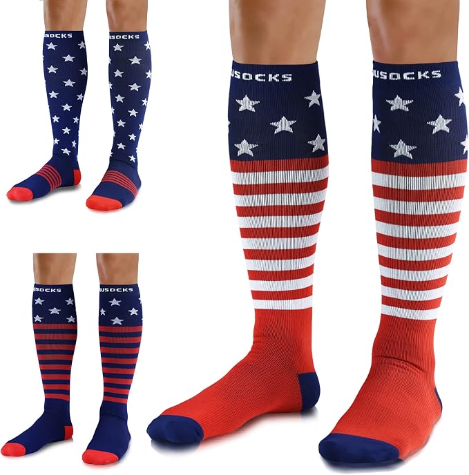 Medical Compression Socks for Women and Men 3 Pairs 20-30 mmHg Knee High by UUSOCKS