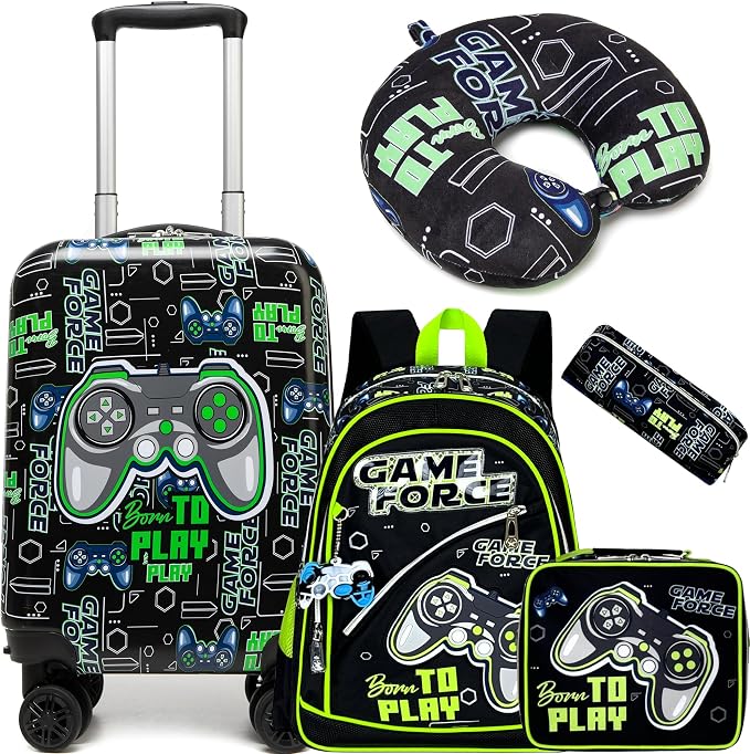 Kid’s Luggage Set 5 Piece Suitcase Set 16’’ Hardside Luggage by Unknown