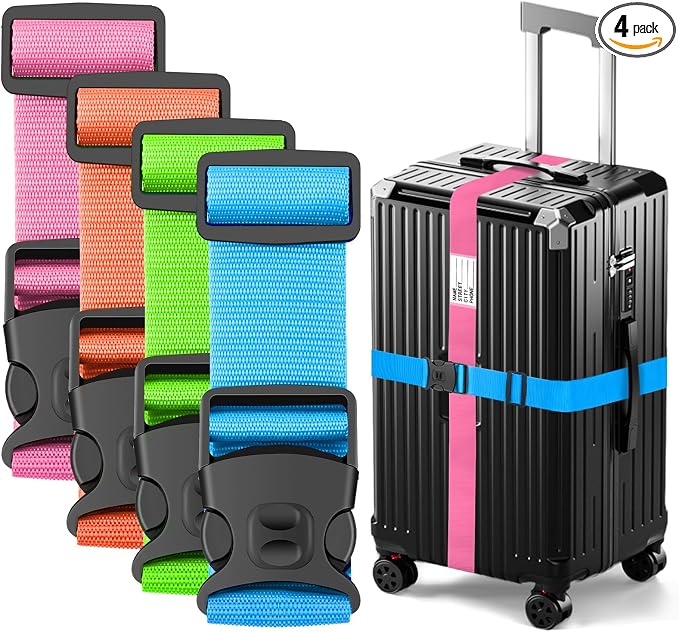 BILIONE Luggage Straps TSA Approved Add a Bag Premium Accessory by BILIONE