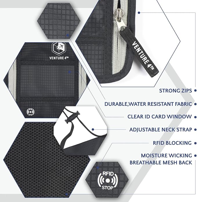 VENTURE 4TH Passport Holder Neck Wallet - Image 5