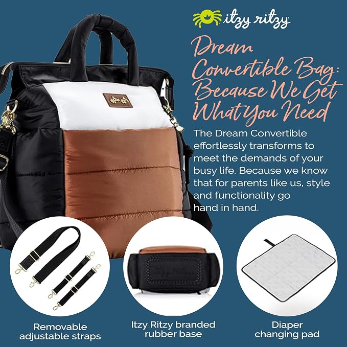 Itzy Ritzy Dream Convertible Diaper Bag Tote Backpack - Image 4