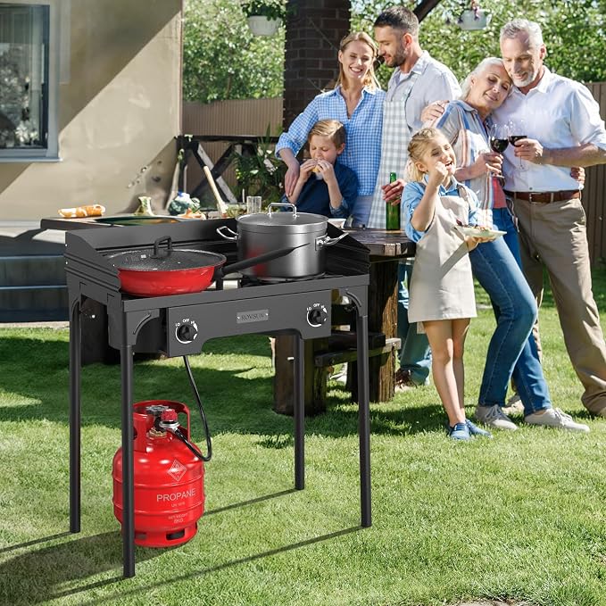 ROVSUN 2 Burner Outdoor Propane Gas Stove - Image 7