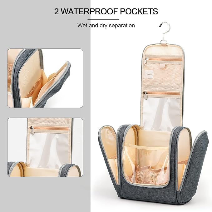Hanging Toiletry Bag for Women & Men, Cruise Ship Travel Essentials, Holds Full - Image 5