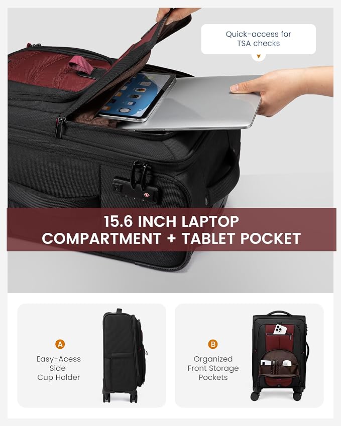 Carry On Luggage 22x14x9 Airline Approved, 22-Inch Suitcases - Image 3
