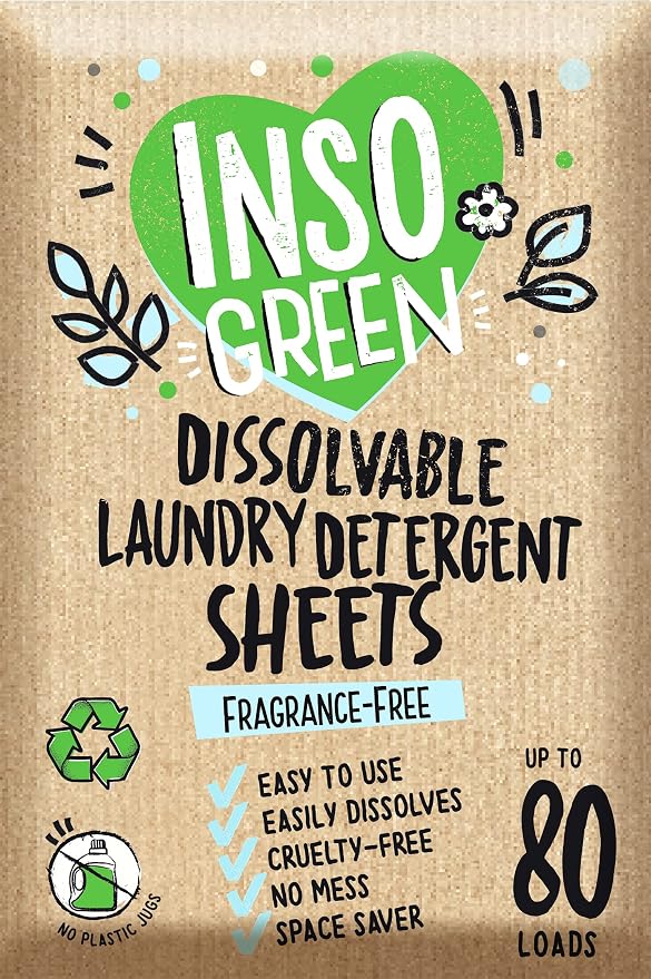 Unscented Laundry Detergent Sheets by InsoGreen