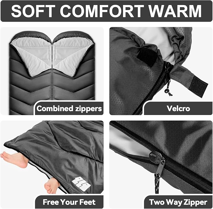 Sleeping Bags for Adults Cold Weather, Waterproof, Lightweight Camping Sleeping - Image 7