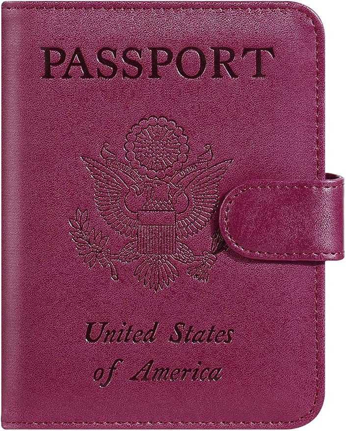 Passport Holder Cover Wallet RFID Blocking Leather Card Case Travel Accessories by PASCACOO