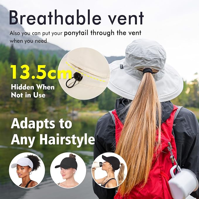 UV 50 Sun Hat for Women Wide Brim - Image 5