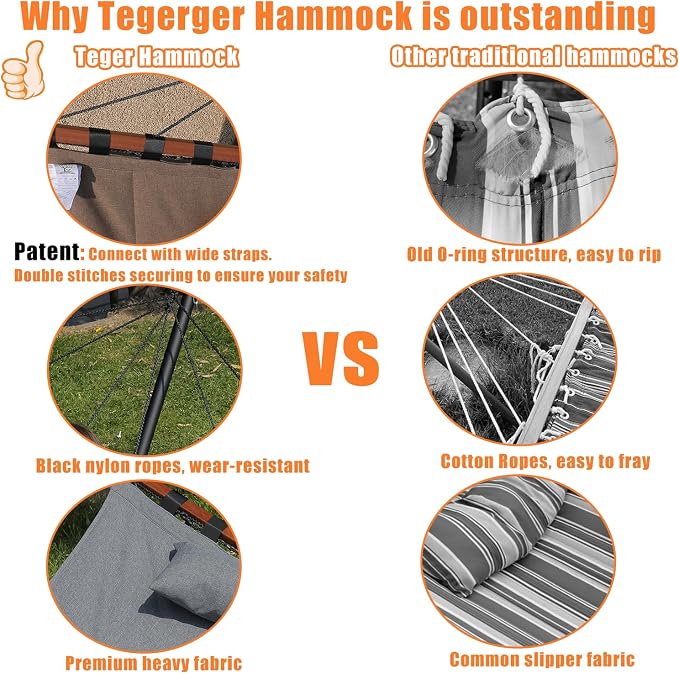 TegerDeger 12FT 2 Person Hammock - Image 2