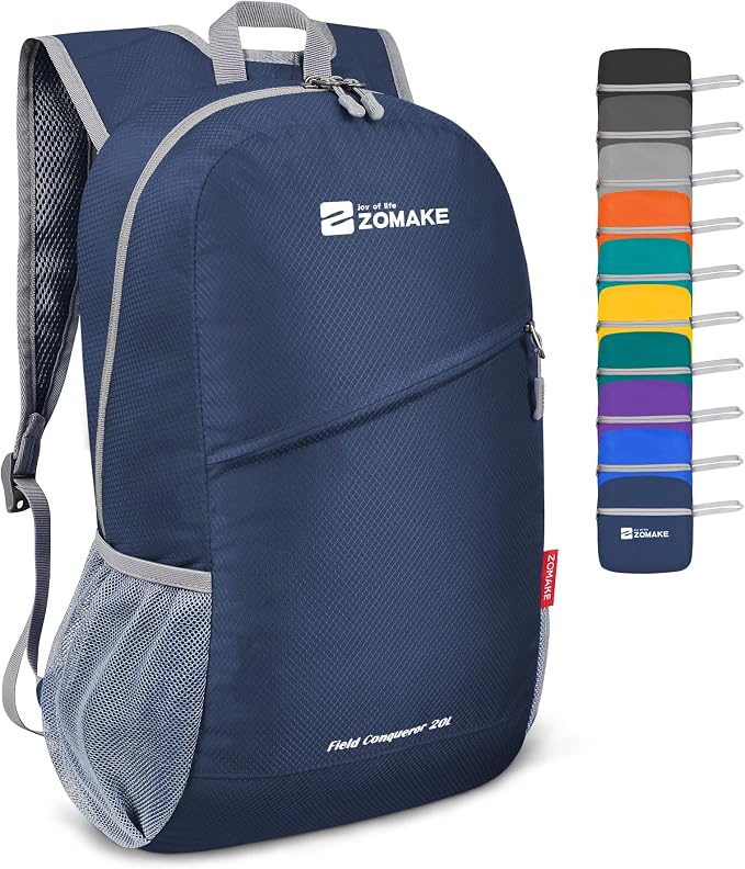 ZOMAKE Lightweight Packable Backpack 20L, Foldable Backpacks Small Daypack by ZOMAKE