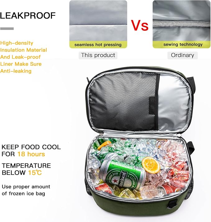 TUGUAN Insulated Cooler Backpack 38 Cans Double Deck Leakproof Lightweight Soft - Image 3