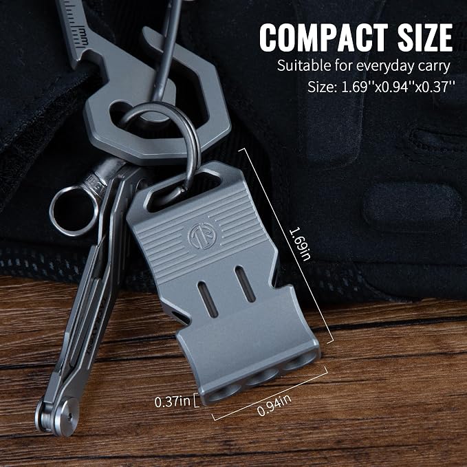 TACRAY Titanium Emergency Survival Whistle, Portable Necklace Whistle, Loud - Image 4