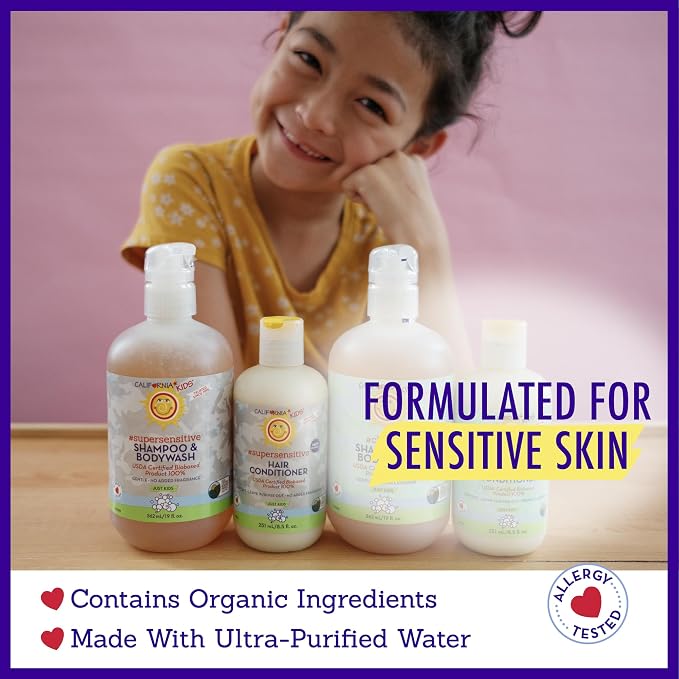 California Kids Conditioner | Super Sensitive | Unscented | 100% Plant-Based | - Image 6