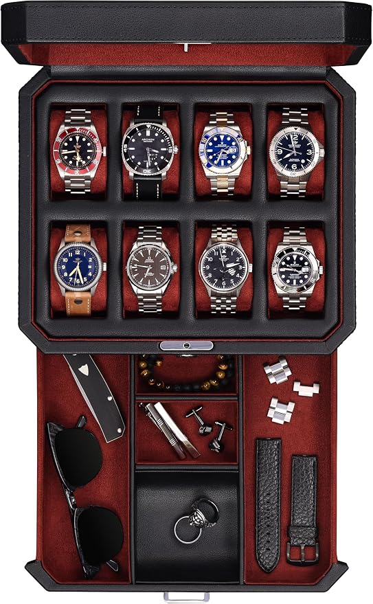 ROTHWELL 8 Slot Leather Watch Box by RothwellSanFrancisco