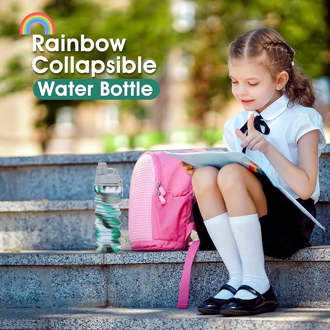 Collapsible Water Bottle for Adults, Reusable Silicone Foldable Water Bottles - Image 5