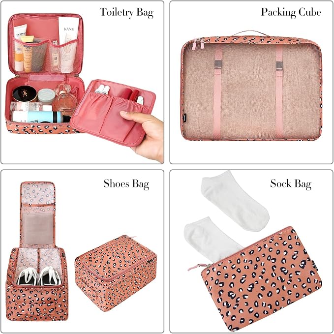 BAGAIL 8 Set Packing Cubes Luggage Packing Organizers - Image 4
