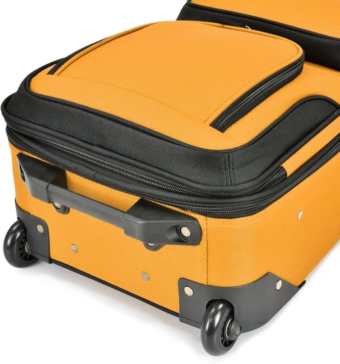U.S. Traveler Lightweight Rolling 20" Carry On Luggage Softside Suitcase - Image 5